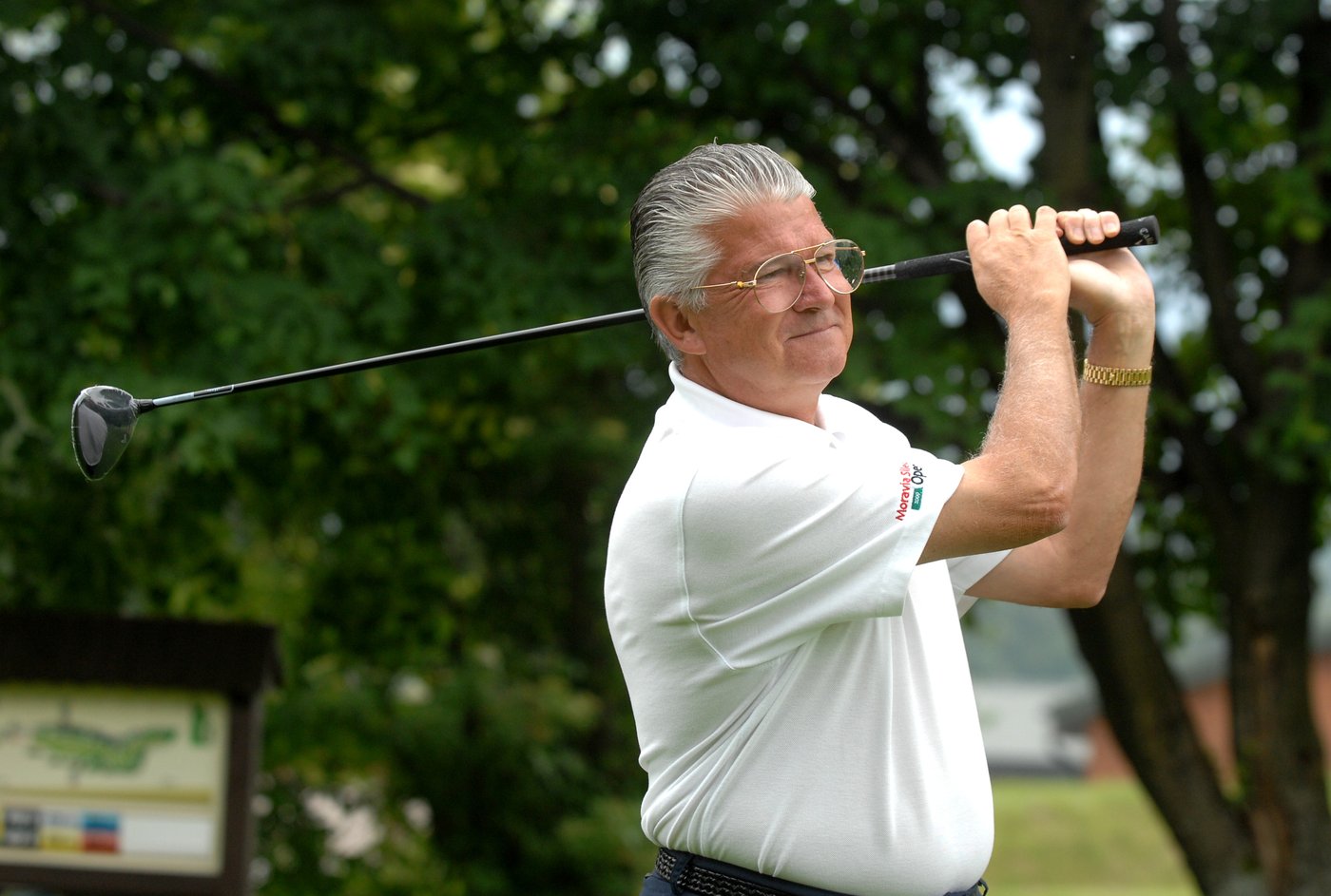 Brett Brasier mid-swing at a Czech Republic tournament
