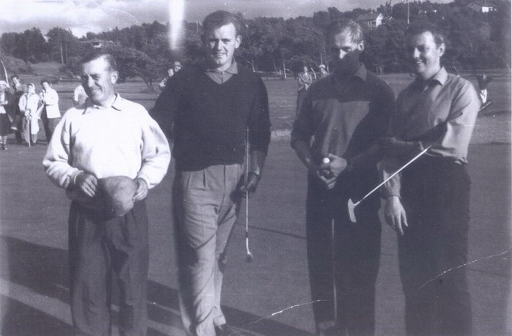 Douglas Brasier with fellow golfers on the course